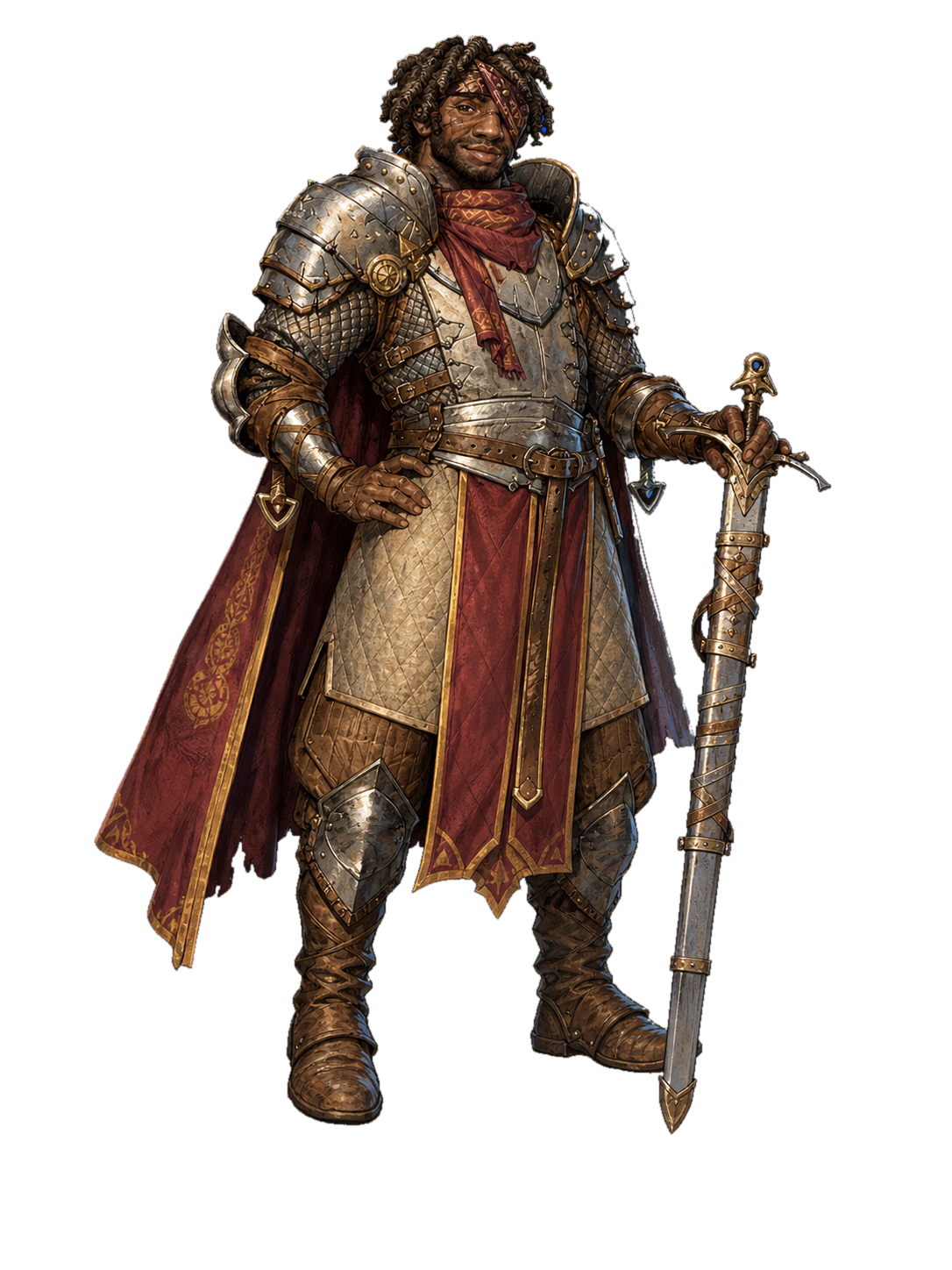 Garrick Reed, a Highborne Human Warrior prepared character for The Goldspire Messengers.