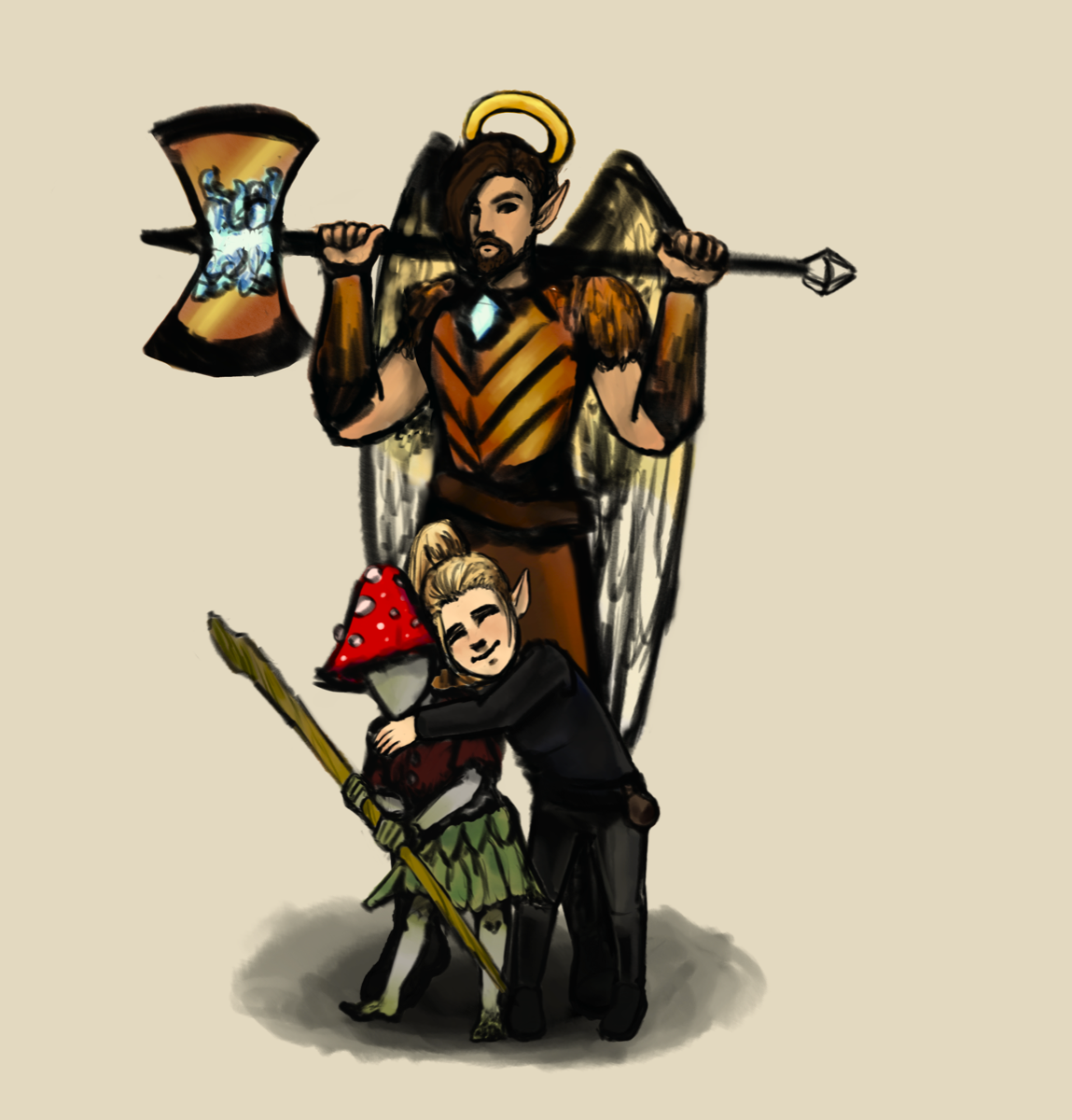 Player-made Peril to Profit campaign art from a past GameMasterKyle table.