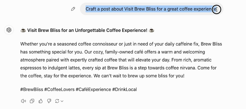 Original Coursera café-post demonstration from Kyle’s lesson.