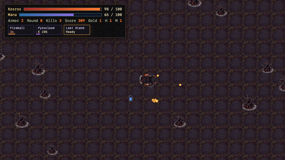 P2K original Phase 11 combat screenshot with custom fire effects and survival resources.